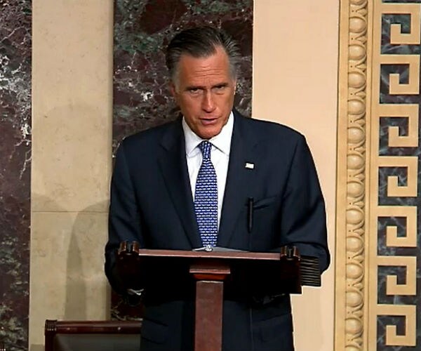 utah senator mit romney during impeachment proceedings against president donald trump 