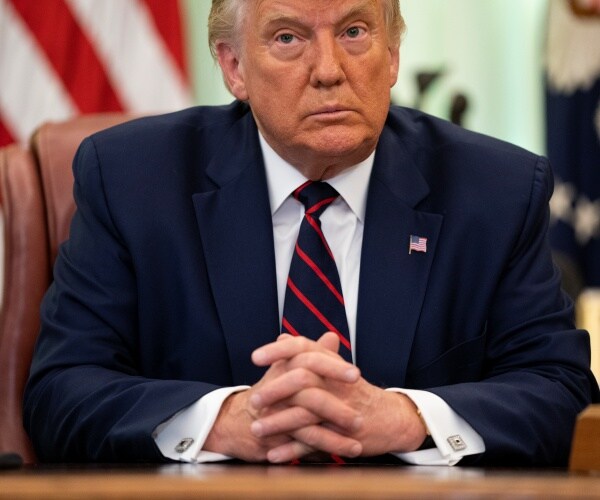 president donald trump listens