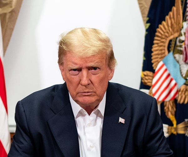 president donald trump speaks from walter reed medical center