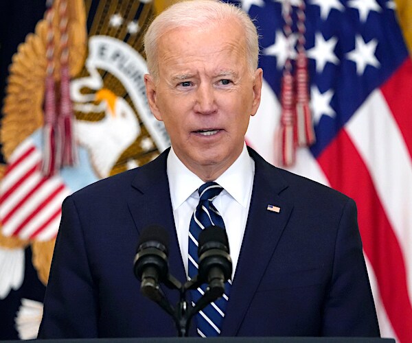 joe biden speaks to the media during the first press conference of his administration