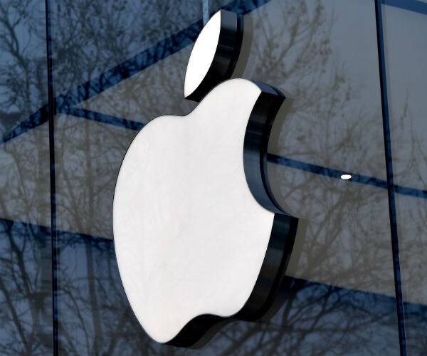 apple logo on display 