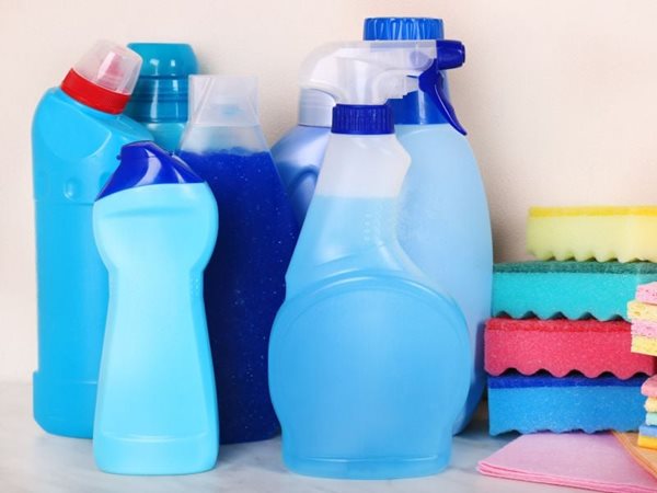 household cleaning and other products and sponges