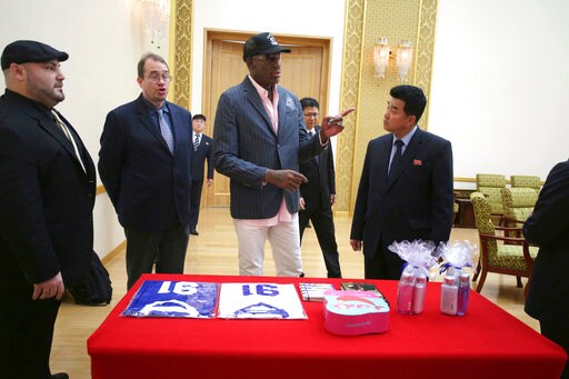 Rodman Gives North Korean Official Trump's 'Art of the Deal'