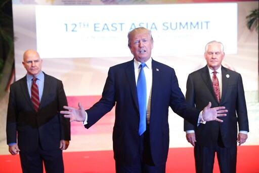 The Latest: Trump Wraps up Trip to Asia