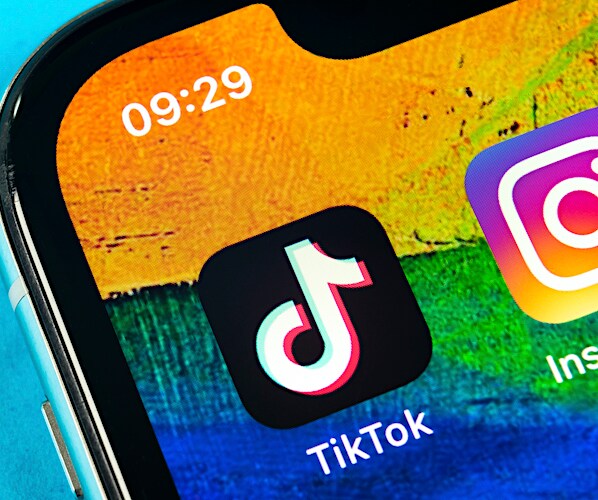 tiktok is shown as an app on a smart phone