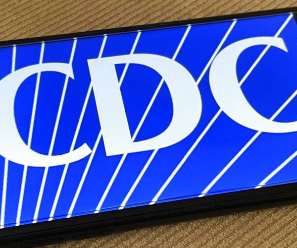 CDC logo on a sign