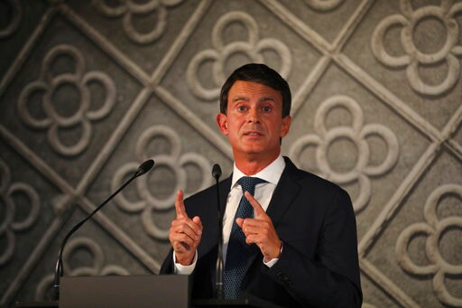 Ex-French PM Valls Launches Bid to Become Mayor of Barcelona