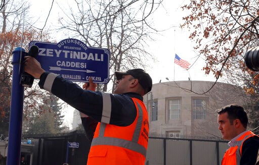 Turkey Renames US Embassy Street after Syria Offensive