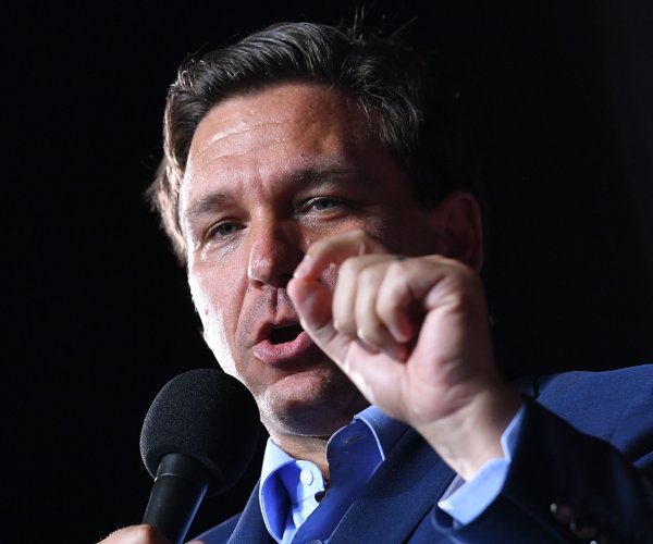 florida gov. ron desantis gestures as he speaks