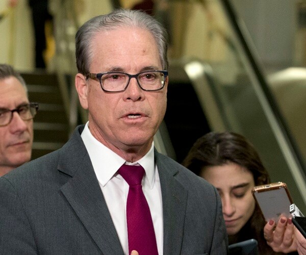 sen mike braun speaks to reporters
