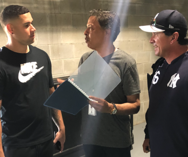 gary sanchez, ray negron and lino diaz. 