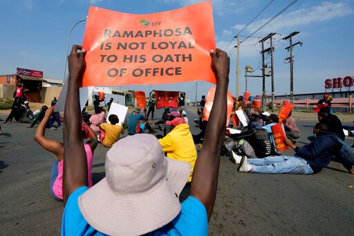 South Africans Demonstrate and Call for President to Resign