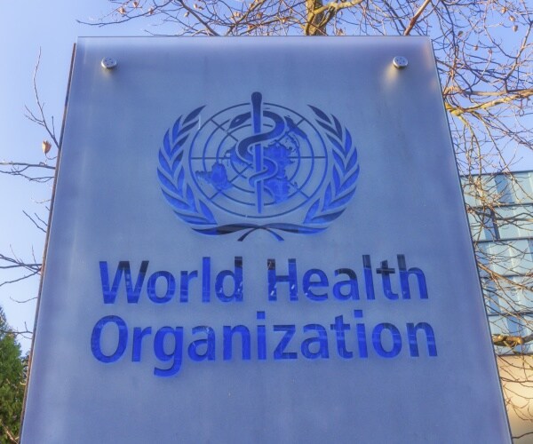 WHO sign outside their headquarters