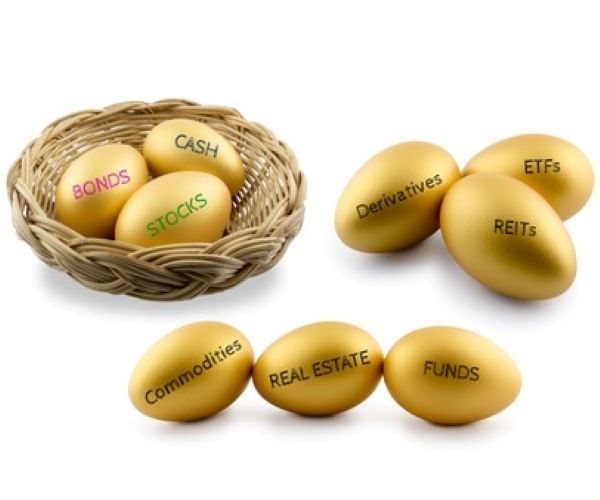 variety of eggs in a basket