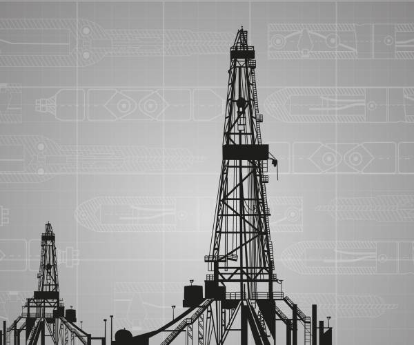 oil rig illustration