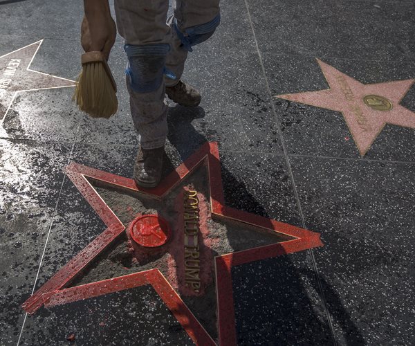 Man Charged with Felony Vandalism in Smashing of Trump Star