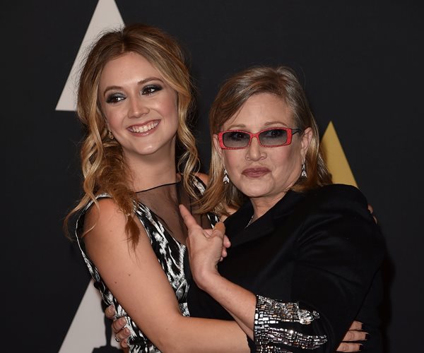 Billie Lourd and Carrie Fisher