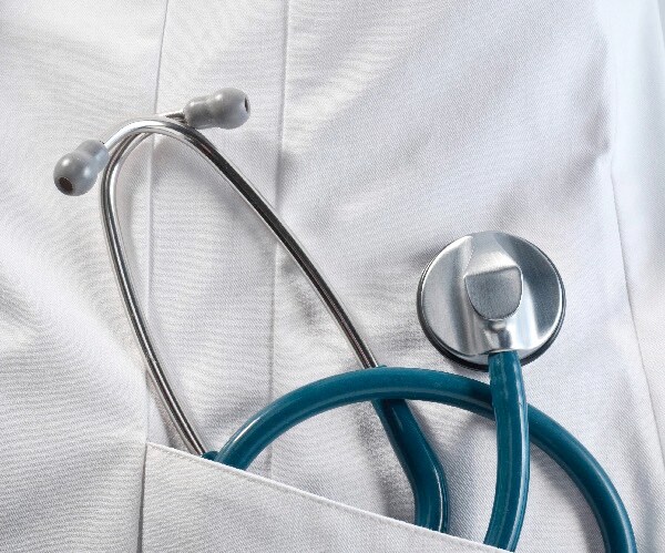 coat of a doctor with a stethoscope 