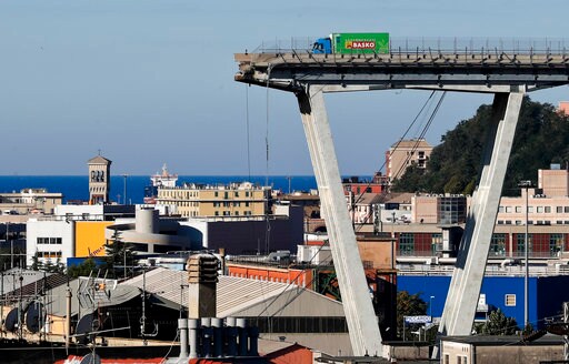 The Latest: Death Toll in Italy Bridge Collapse Rises to 37