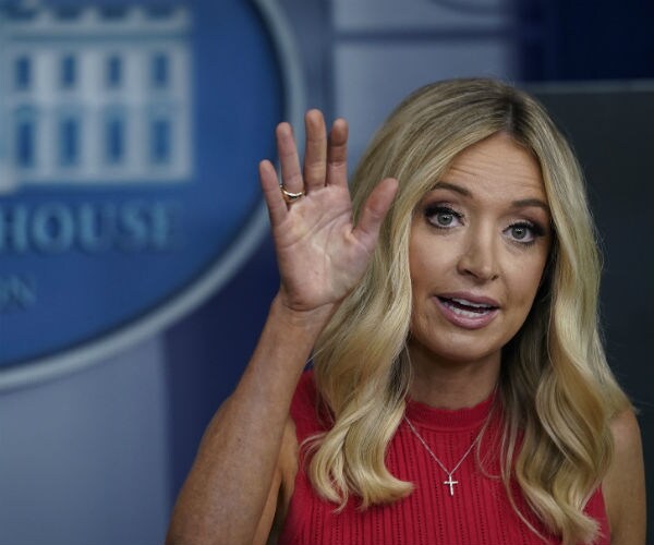 White House Press Secretary Kayleigh McEnany speaks during a press briefing at the White House 