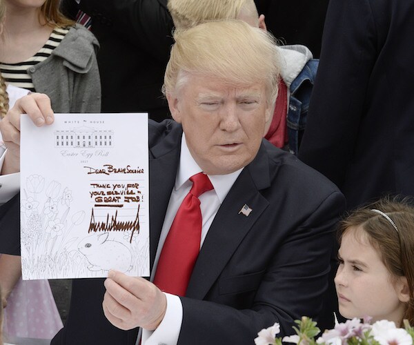 Trump Salutes 'Brave Soldier' With Easter Card