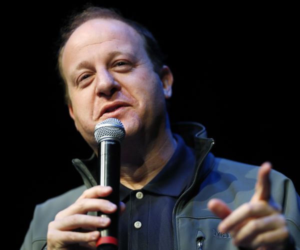 jared polis, democratic candidate for colorado's governorship speaks during a campaign stop. 