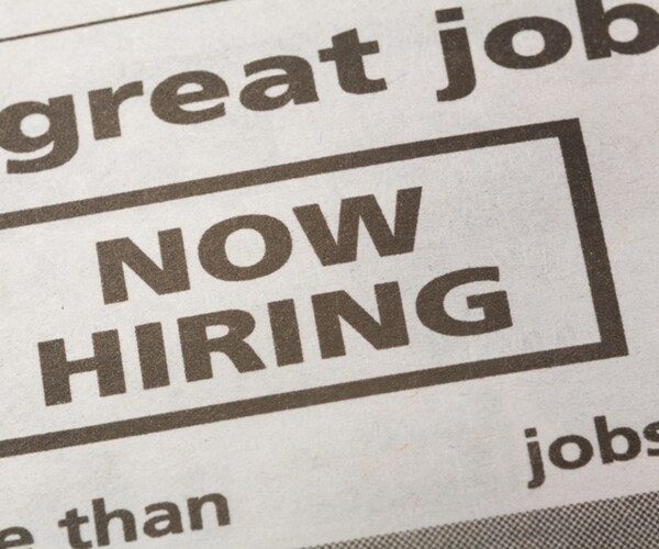 newspaper employment ad, now hiring, employment concept 

