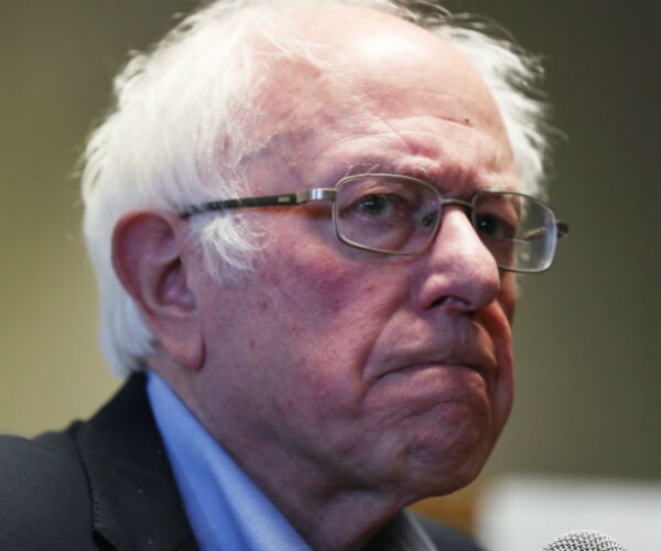 Sen. Bernie Sanders is shown on the campaign trail