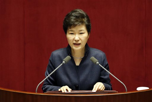 South Korea's Leader Warns of North Korea Collapse