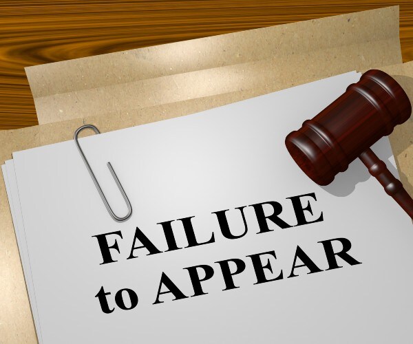 failure to appear bail or bond jumping concept 