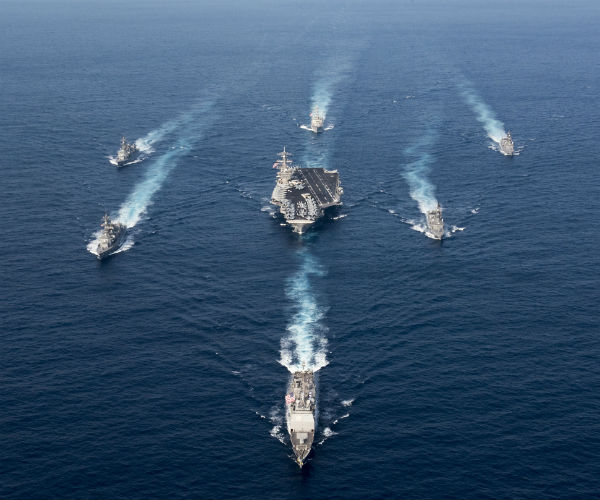 SKorea Navy Begins Drill with US Supercarrier