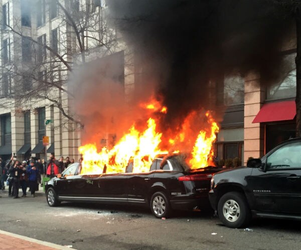 Larry King's Car Windows Smashed by DC Rioters