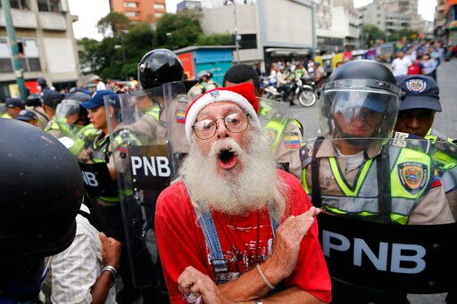 Police Block March of Elderly Venezuelans