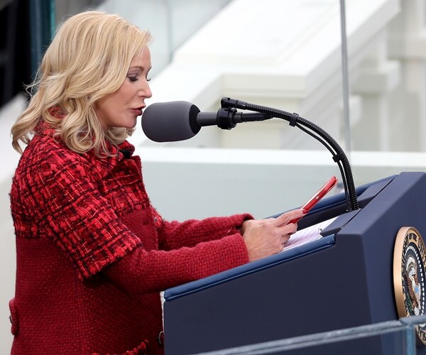 Pastor Paula White-Cain speaks on the West Front of the U.S. Capitol