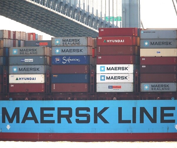 maersk cargo ship arrives in new york