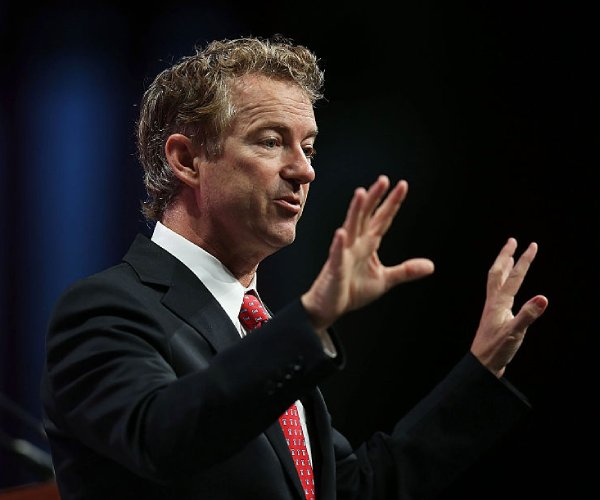 rand paul speaks during a conference