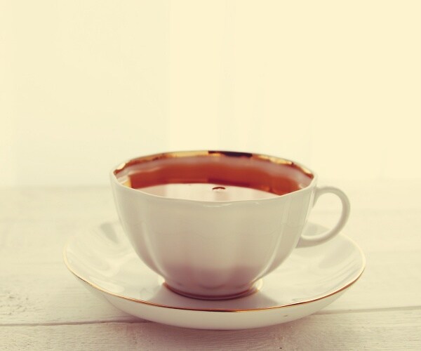 cup of tea on saucer