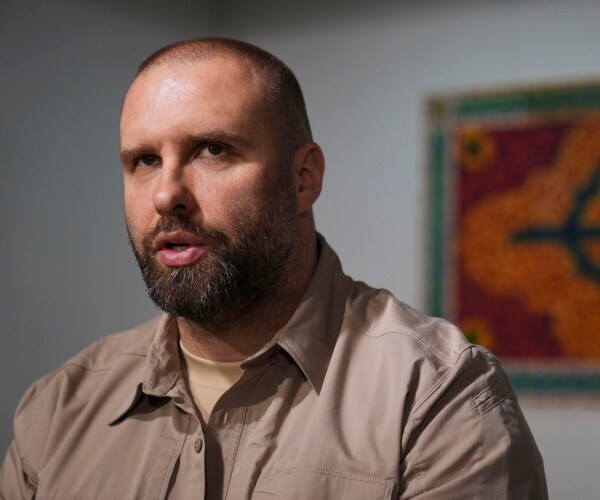 oleh synehubov speaks during an interview