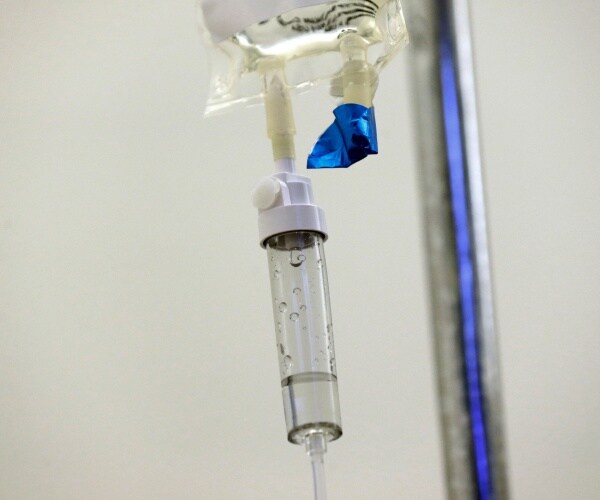 intravenous drip with chemotherapy
