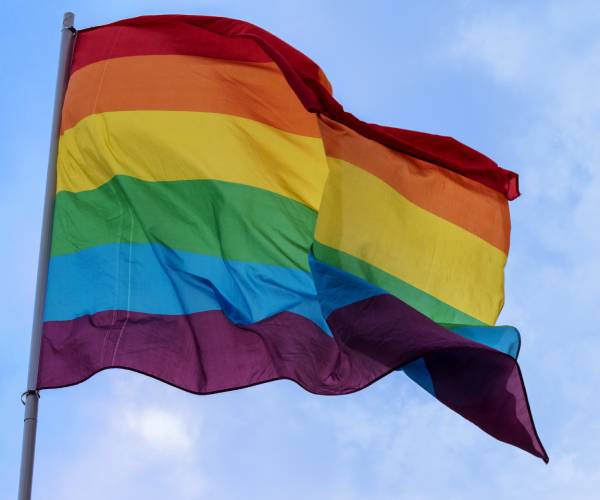 a rainbow flag