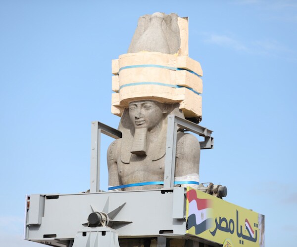 Ramses II Colossus Moved to Atrium of New Museum