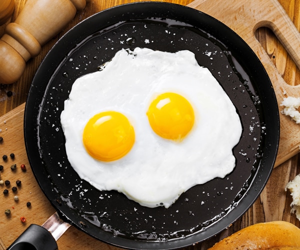 eggs in a pan