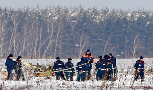 Emergency Teams Search for Victims of Russian Plane Crash