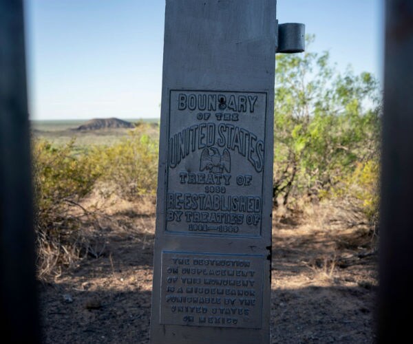 a marker for the united states boundary with mexico