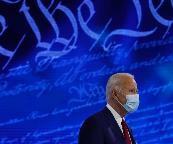 joe biden at town hall in philadelphia