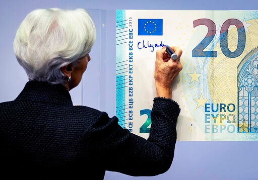 New ECB Boss Lagarde Adds Her Signature to Euro Banknotes