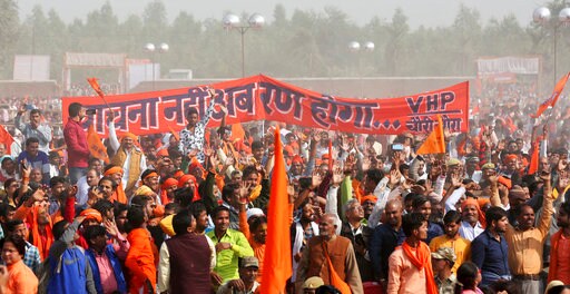 Tens of Thousands in India Demand Rebuilding of Hindu Temple
