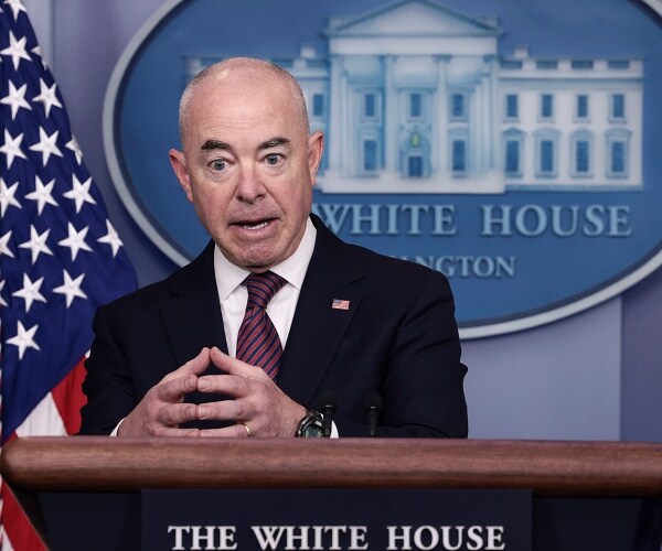 alejandro mayorkas speaks at press conference