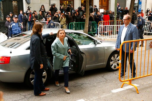 The Latest: Catalan Parliament Speaker Enters Spain Court