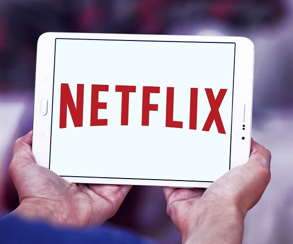 netflix logo on tablet
